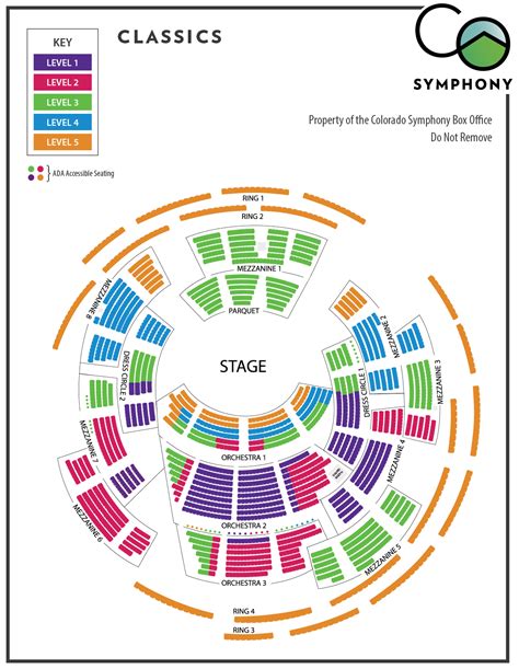 Seating Charts | Boettcher Concert Hall | Colorado Symphony