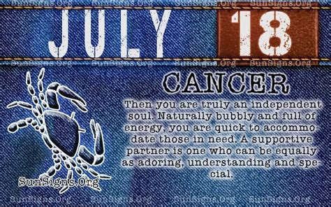 July 18 Zodiac Horoscope Birthday Personality | Sun Signs