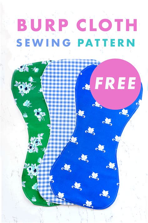 FREE Burp Cloth Pattern | Burp cloth patterns, Baby sewing patterns ...