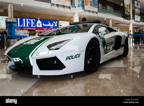 Dubai Police Lamborghini Aventador LP700-4 Coupe Patrol Car Stock Photo ...