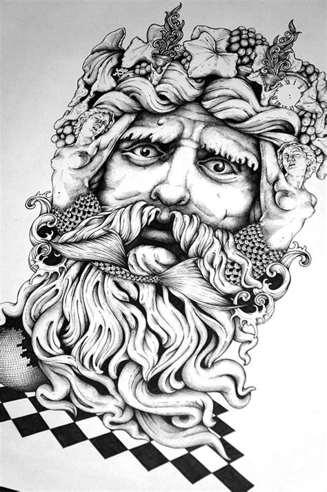 'Bacchus' - Final illustration on Behance | Sleeve tattoos, Bacchus ...