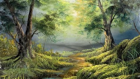 How To Paint A Forest In Oil - Paintings By Justin - YouTube