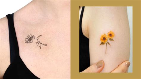 12 Elegant and Minimalist Sunflower Tattoo Ideas