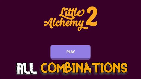 Little Alchemy 2: All Combinations