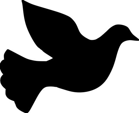 Dove, Pigeon, Silhouette, Black, Bird, Flying, Peace | Dove outline ...