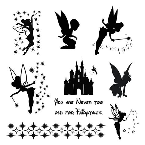 Tinkerbell Black and White Logo - LogoDix