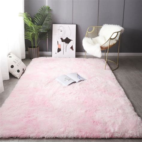 Pink Faux Fur Area Rug - Shop Online on roomtery