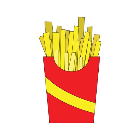 cartoon french fries, fried potato, fast food, junk food 15008311 ...