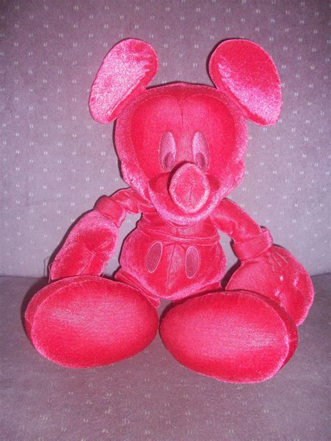 Red Mickey Mouse Plush, kinda different | Disney plush dolls, Disney ...