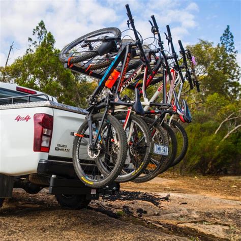 Vertical Hitch Mounted 5 Bike Rack - Shingleback Off Road