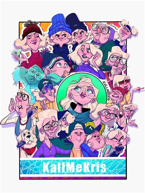 "kallmekris art drawing" Sticker for Sale by MakerBlade | Redbubble