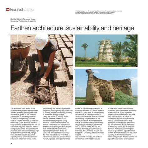 (PDF) Earthen architecture: sustainability and heritage