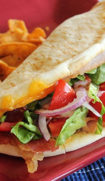 Turkey Bacon Ranch Flatbread Sandwich - Jamie Cooks It Up | Recipe ...