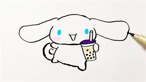 How to Draw Cinnamoroll with Bubble Tea - YouTube