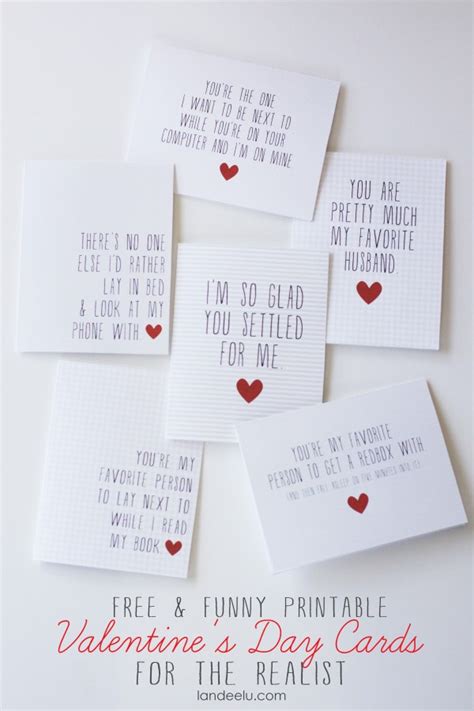 Printable Funny Valentine's Day Cards - landeelu.com