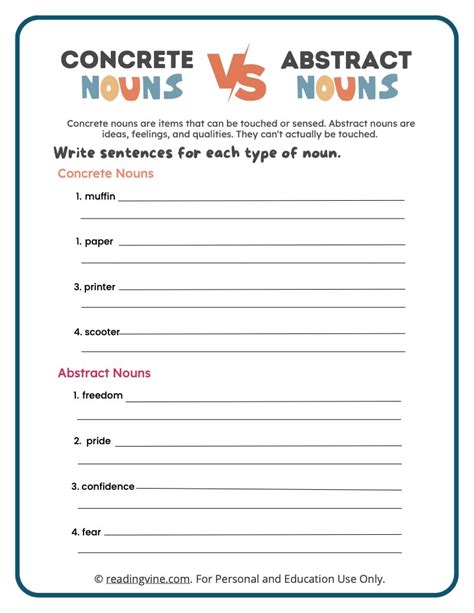 Abstract Noun Worksheets, Definition, And Examples, 60% OFF