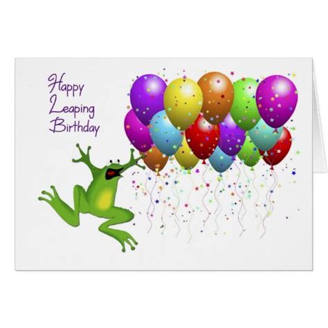 Leap Year Happy Birthday Card | Zazzle.com | Leap year birthday, Happy ...