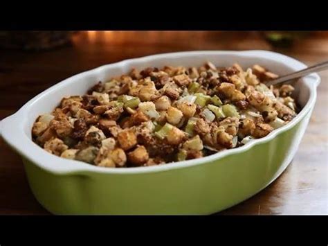 Thanksgiving Recipes - How to Make Sausage Oyster Stuffing | Stuffing ...