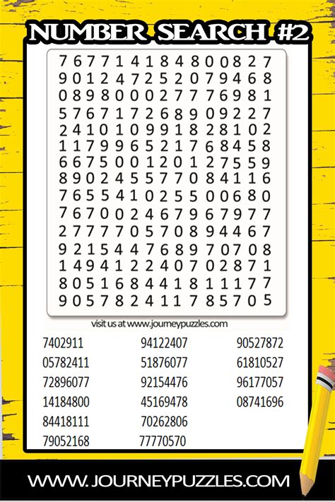 Number search puzzle for kids and adults. Enjoy this free number search ...