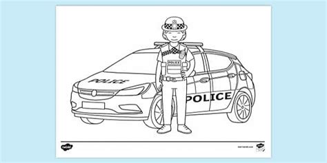 FREE! - Police Colouring Page | Colouring Sheets - Twinkl