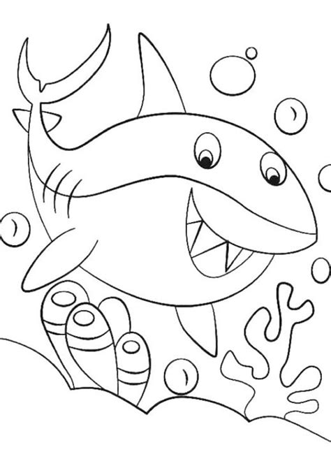 Free & Easy To Print Shark Coloring Pages | Shark coloring pages ...