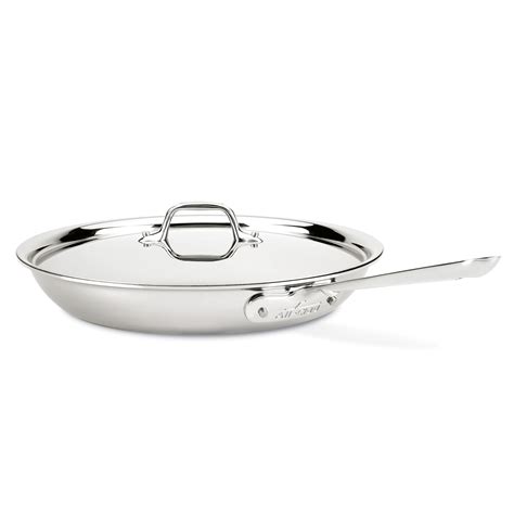 Buy All-Clad D3 3-Ply Stainless Steel Fry Pan with Lid 12 Inch ...