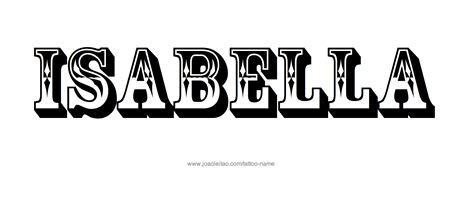 Isabella Name Tattoo Designs