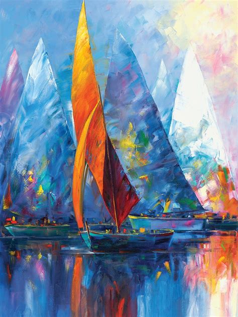 Sail Boats Canvas Prints | Sailboat art, Sailing art, Sailboat painting