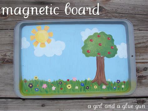 magnetic sheet - A girl and a glue gun