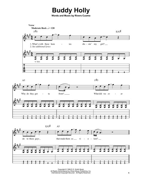 Buddy Holly by Weezer - Easy Guitar Tab - Guitar Instructor