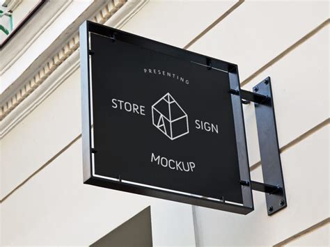 Free Store Sign Mockup PSD