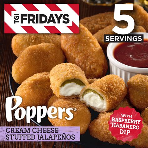 TGI Fridays Frozen Snacks & Appetizers Cream Cheese Stuffed Jalapeno ...