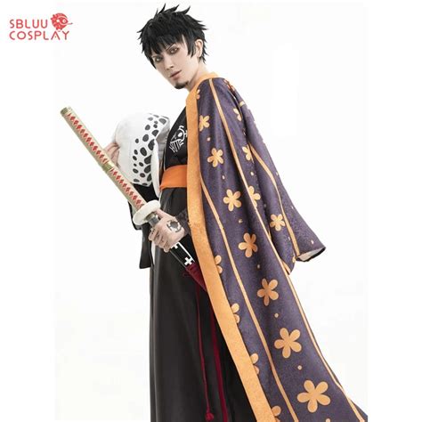 SBluuCosplay One Piece Wano Country Trafalgar Law Cosplay Costume Kimo