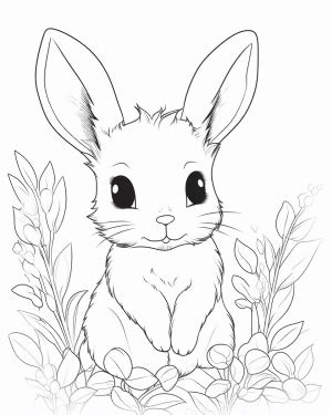 Baby Bunny Coloring Page