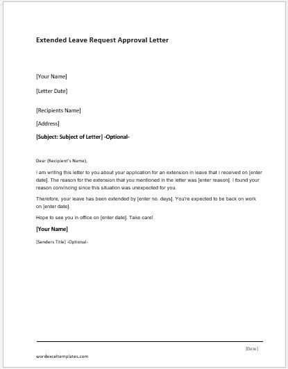 Credit Approval Letter Template for WORD | Word & Excel Templates