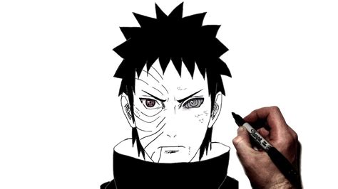 How To Draw Obito Uchiha From Naruto Printable Step By Step Drawing ...