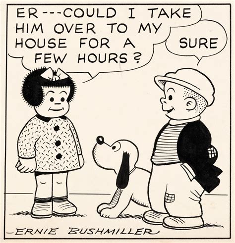 Hake's - "NANCY" 1946 DAILY STRIP ORIGINAL ART BY ERNIE BUSHMILLER.