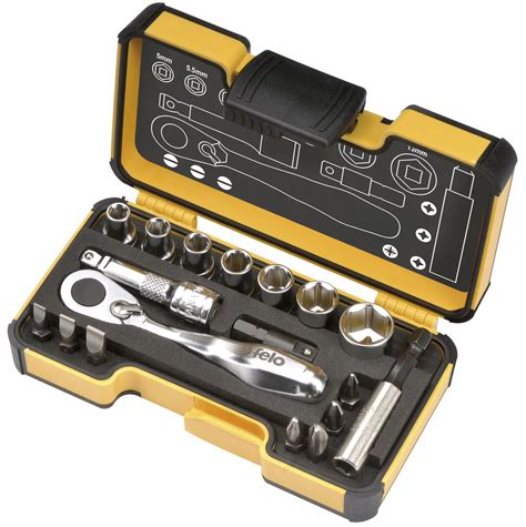 Felo 18 Pieces Metric Pocket Size Ratchet Tool Set | Walmart Canada