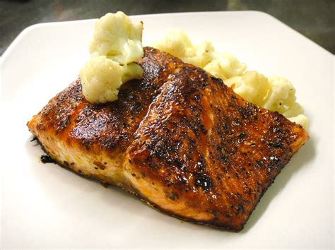 Sauteed Wild Coho Salmon (with Etta's Rub) and Sauteed Cauliflower with ...