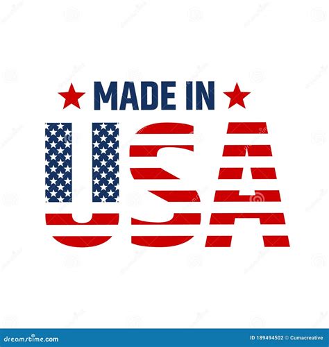 Made in USA Logo or Label. Vector Illustration Stock Vector ...