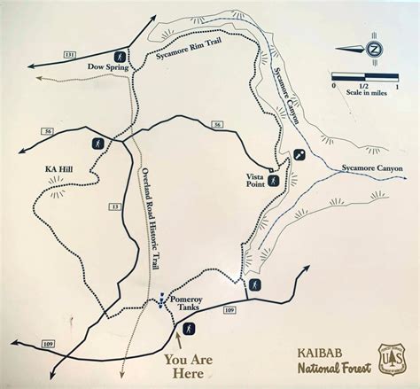 Sycamore Rim Trail - Map & Waterfall Info - Williams, AZ