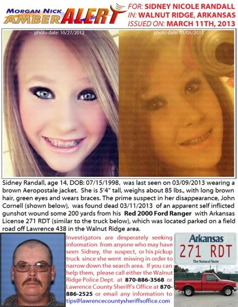 Updated: Morgan Nick Amber Alert Issued for Sidney Randall | Amber ...