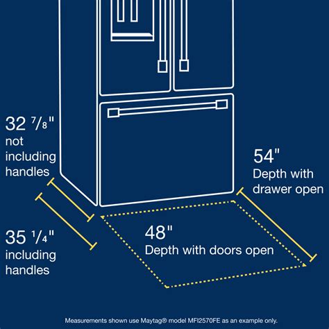 Refrigerator Sizes A Guide To Measuring Fridge Dimensions Maytag