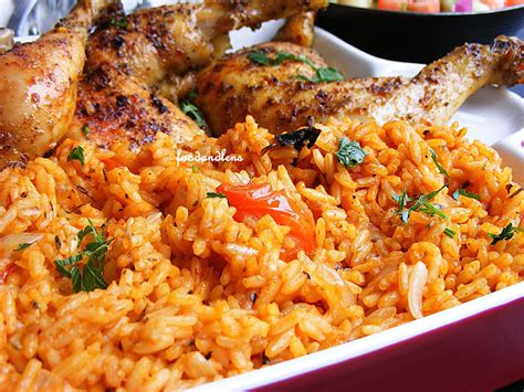 Food and lens: Jollof Rice With Grilled Chicken And Fried Plantain.