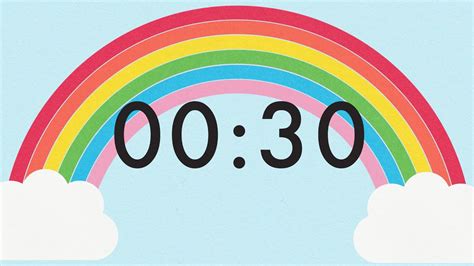 30 Seconds Countdown Rainbow Timer 🌈 - YouTube