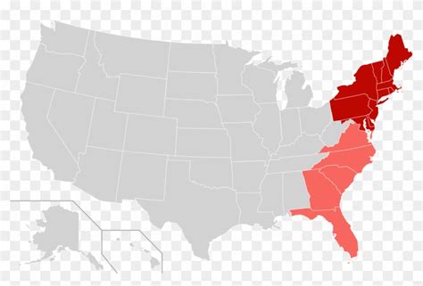 Map Us Eastern Seaboard - States Most Likely To Survive A Zombie ...