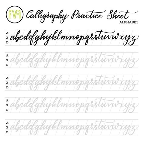 Digital Calligraphy Practice Sheets - ipanemabeerbar