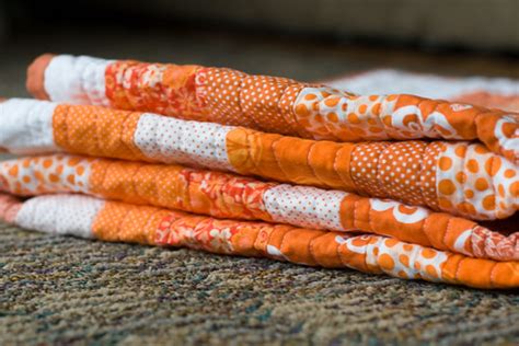 Simple Beans: an orange quilt