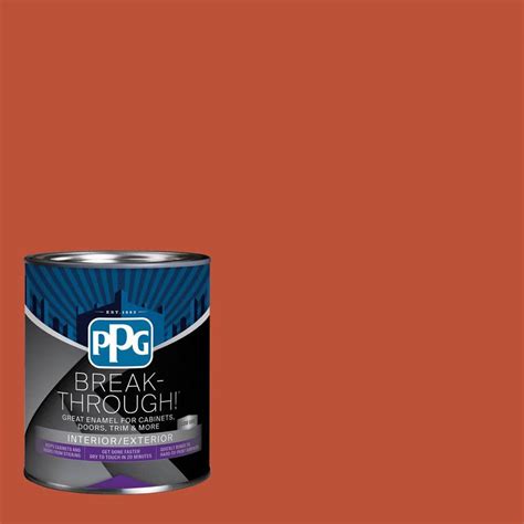 Break-Through! 1 qt. PPG1194-7 Orange Vermillion Semi-Gloss Door, Trim ...