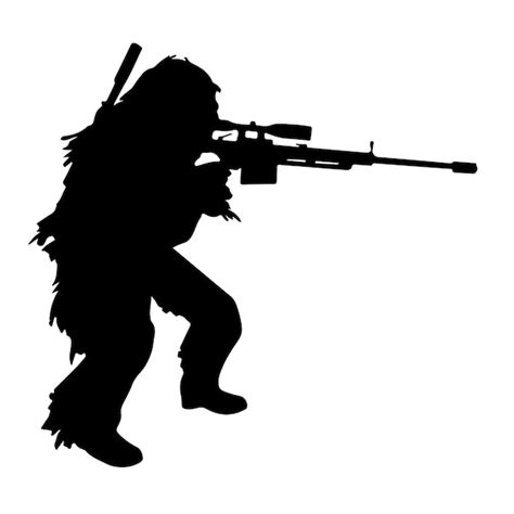 Premium Vector | Sniper soldier silhouette vector design